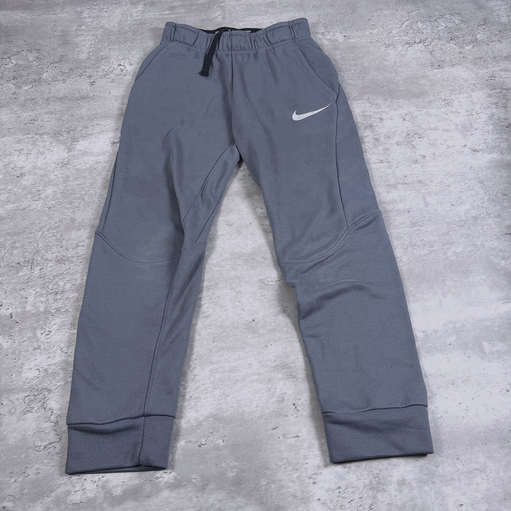 Nike Dri-FIT Joggers Swoosh Logo Kids Medium Grey Gorpcore